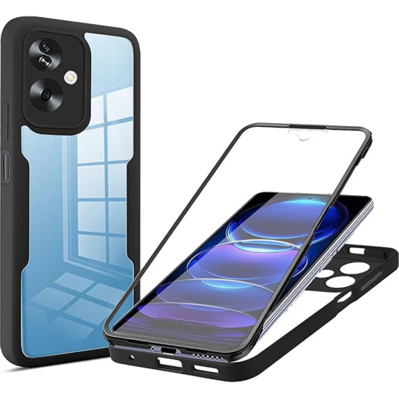 Techsuit - ColorVerse 360 Series + Screen Protector - Oppo A79 5G / OnePlus Nord N30 SE - Black