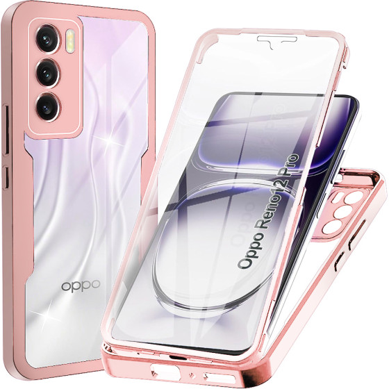 Techsuit - ColorVerse 360 Series + Screen Protector - Oppo Reno12 - Pink