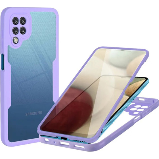 Techsuit - ColorVerse 360 Series + Screen Protector - Samsung Galaxy A12 - Purple