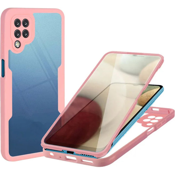 Techsuit - ColorVerse 360 Series + Screen Protector - Samsung Galaxy A12 - Pink