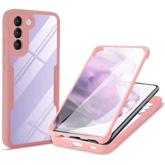 Techsuit - ColorVerse 360 Series + Screen Protector - Samsung Galaxy S21 FE 5G - Pink