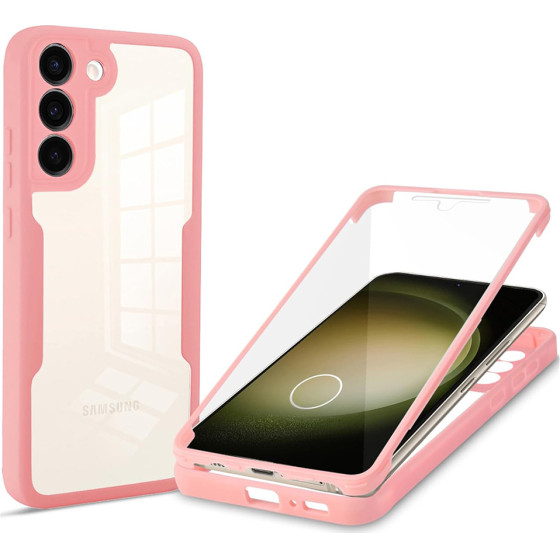 Techsuit - ColorVerse 360 Series + Screen Protector - Samsung Galaxy S23 Plus - Pink