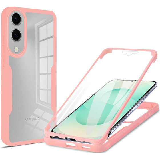 Techsuit - ColorVerse 360 Series + Screen Protector - Samsung Galaxy S25 Edge - Pink