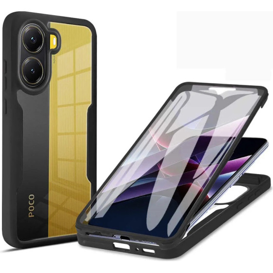 Techsuit - ColorVerse 360 Series + Screen Protector - Xiaomi Poco X7 Pro - Black