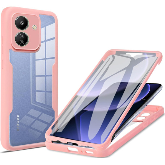 Techsuit - ColorVerse 360 Series + Screen Protector - Xiaomi Redmi 13C 4G / Poco C65 - Pink