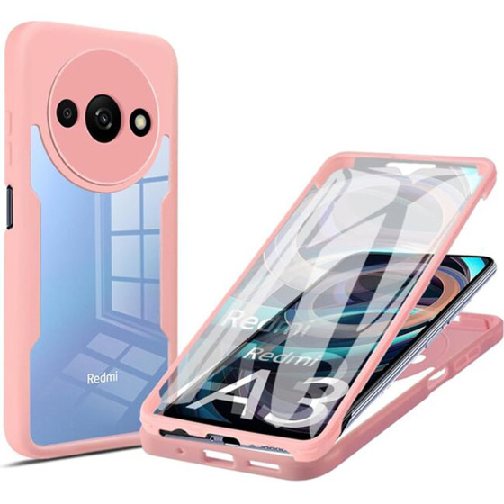 Techsuit - ColorVerse 360 Series + Screen Protector - Xiaomi Redmi A3 / Redmi A3x - Pink