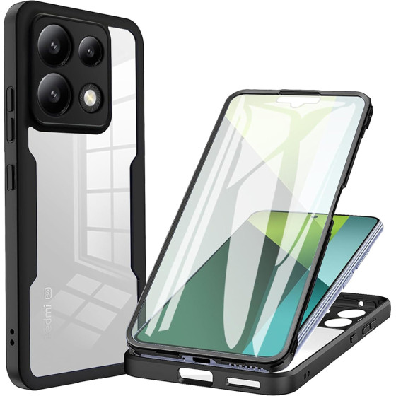Techsuit - ColorVerse 360 Series + Screen Protector - Xiaomi Redmi Note 13 Pro 5G / Poco X6 - Black