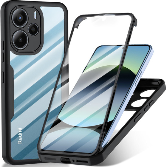 Techsuit - ColorVerse 360 Series + Screen Protector - Xiaomi Redmi Note 14 4G (163.25 x 76.55 x 8.16mm) - Black