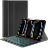 Techsuit - CozyTab Case (with Pencil Holder/RGB Wireless Magnetic Keyboard) - iPad Pro 11 (2024) - Black
