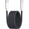 Techsuit - Data Cable (PCB114D) - for Apple, Android, Type-C, Super Fast Charging, PD60W, Flexible, Durable, 1m - Black