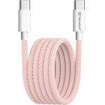 Techsuit - Data Cable (PCB114D) - for Apple, Android, Type-C, Super Fast Charging, PD60W, Flexible, Durable, 1m - Pink