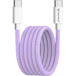 Techsuit - Data Cable (PCB114D) - for Apple, Android, Type-C, Super Fast Charging, PD60W, Flexible, Durable, 1m - Purple