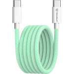 Techsuit - Data Cable - for Apple, Android, Type-C, Super Fast Charging, PD60W, Flexible, Durable, 1m - Green - (PCB114D)