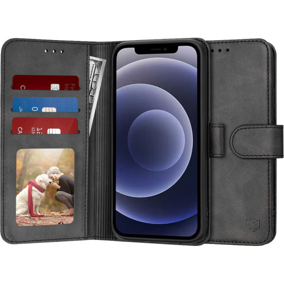 Techsuit - Diary Book - iPhone 12 - Black
