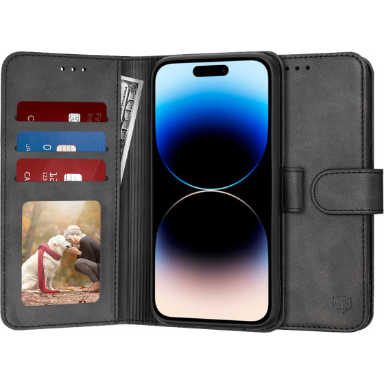 Techsuit - Diary Book - iPhone 14 Pro - Black