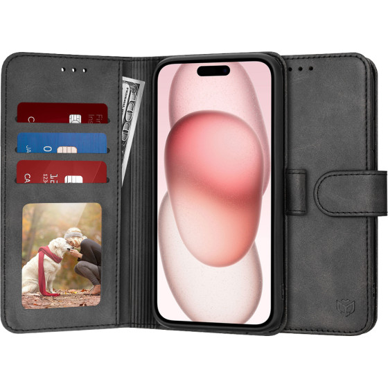Techsuit - Diary Book - iPhone 15 - Black