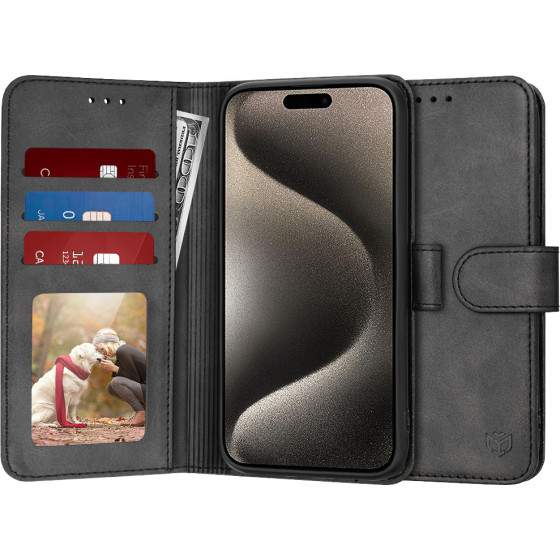 Techsuit - Diary Book - iPhone 15 Pro Max - Black