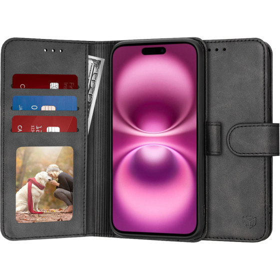 Techsuit - Diary Book - iPhone 16 Plus - Black