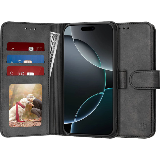 Techsuit - Diary Book - iPhone 16 Pro - Black
