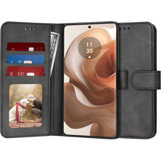 Techsuit - Diary Book - Motorola Edge 50 Ultra - Black