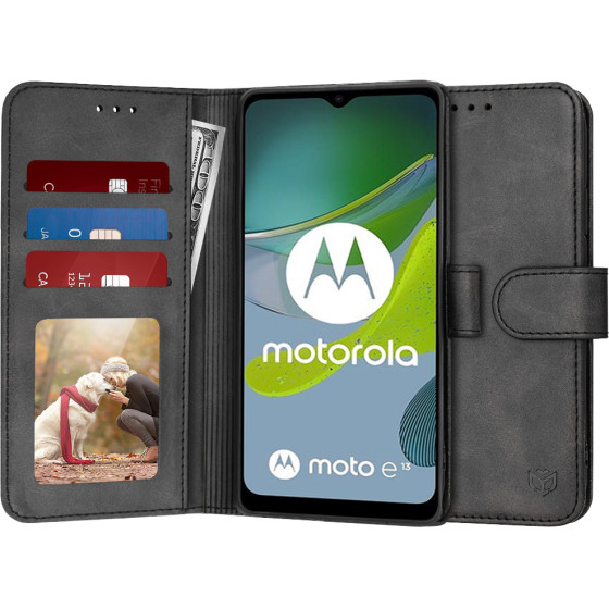 Techsuit - Diary Book - Motorola Moto E13 - Black