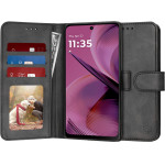Techsuit - Diary Book - Motorola Moto G55 - Black