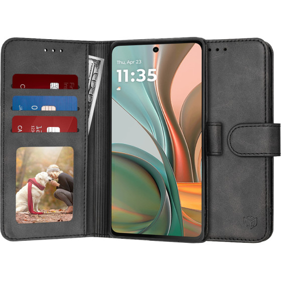 Techsuit - Diary Book - Motorola Moto G75 - Black