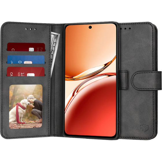 Techsuit - Diary Book - Oppo Reno12 F 4G / Reno12 F 5G / Reno12 FS 4G / Reno12 FS 5G - Black