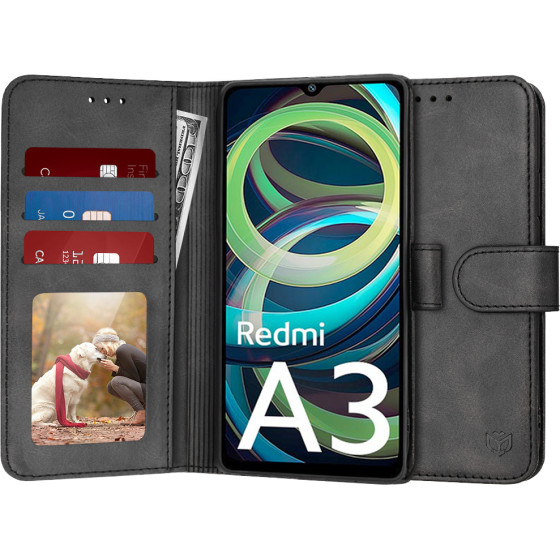 Techsuit - Diary Book - Xiaomi Redmi A3 / Redmi A3x - Black