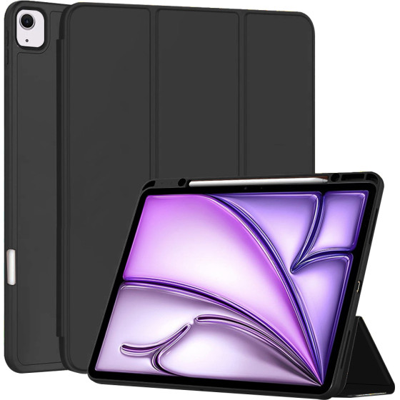 Techsuit - Flex Trifold (with Pencil Holder) - iPad Air 13 (2024) / Air 13 (2025) - Black