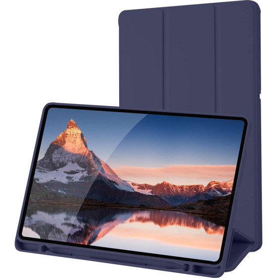 Techsuit - Flex Trifold (with Pencil Holder) - Samsung Galaxy Tab S6 Lite (2020/2022/2024) - Dark Blue