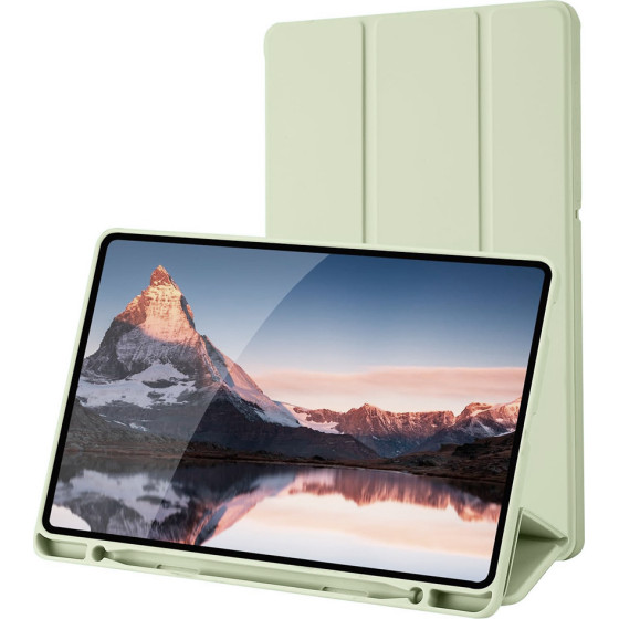 Techsuit - Flex Trifold (with Pencil Holder) - Samsung Galaxy Tab S6 Lite (2020/2022/2024) - Matcha Green