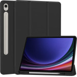 Techsuit - Flex Trifold (with Pencil Holder) - Samsung Galaxy Tab S9 / S9 FE / S10 FE - Black