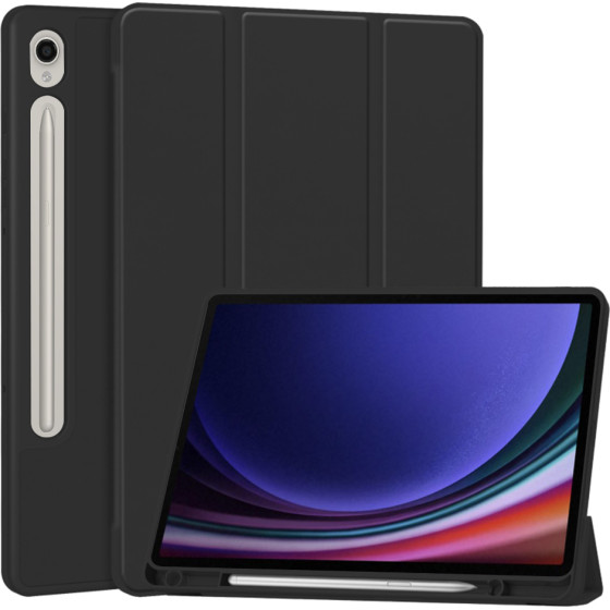 Techsuit - Flex Trifold (with Pencil Holder) - Samsung Galaxy Tab S9 / S9 FE / S10 FE - Black