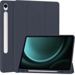 Techsuit - Flex Trifold (with Pencil Holder) - Samsung Galaxy Tab S9 / S9 FE / S10 FE - Dark Blue