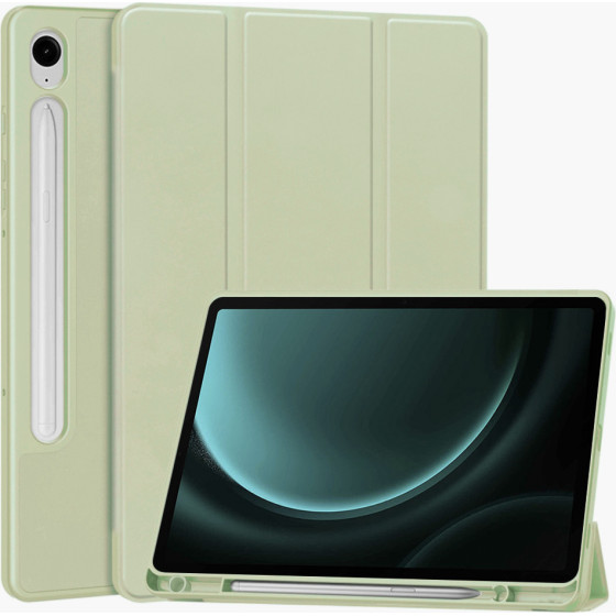 Techsuit - Flex Trifold (with Pencil Holder) - Samsung Galaxy Tab S9 / S9 FE / S10 FE - Matcha Green