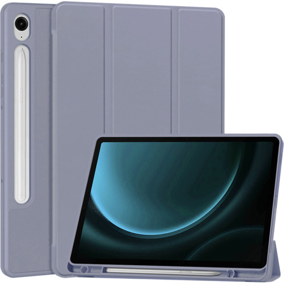 Techsuit - Flex Trifold (with Pencil Holder) - Samsung Galaxy Tab S9 / S9 FE / S10 FE - Purple