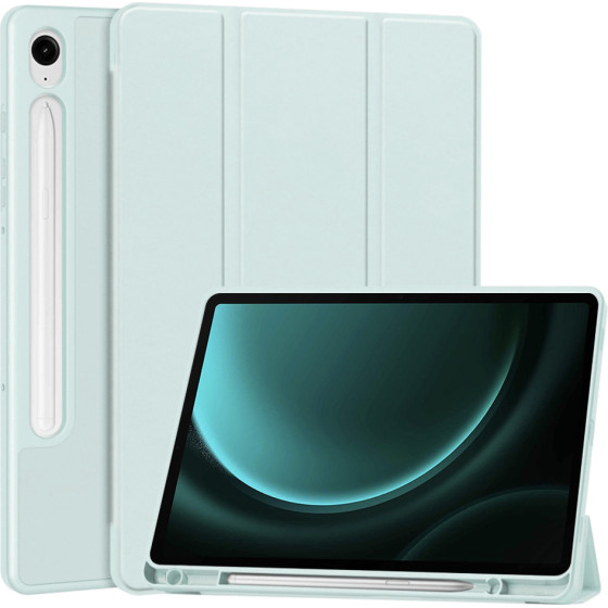 Techsuit - Flex Trifold (with Pencil Holder) - Samsung Galaxy Tab S9 / S9 FE / S10 FE - Sky Blue