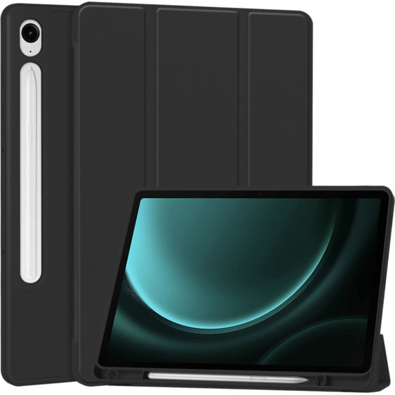 Techsuit - Flex Trifold (with Pencil Holder) - Samsung Galaxy Tab S9 FE / S10 FE - Black