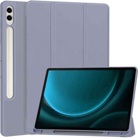 Techsuit - Flex Trifold (with Pencil Holder) - Samsung Galaxy Tab S9 FE Plus - Purple
