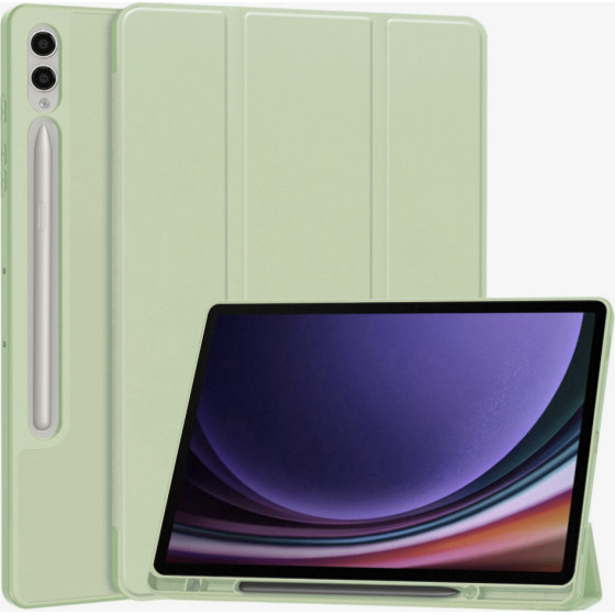 Techsuit - Flex Trifold (with Pencil Holder) - Samsung Galaxy Tab S9 Plus / S10 Plus / S9 FE Plus - Matcha Green