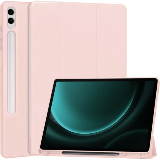 Techsuit - Flex Trifold (with Pencil Holder) - Samsung Galaxy Tab S9 Plus / S10 Plus / S9 FE Plus - Pink