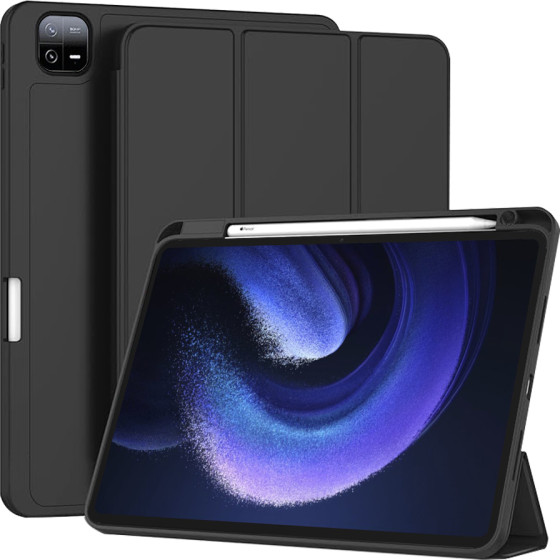 Techsuit - Flex Trifold (with Pencil Holder) - Xiaomi Pad 6 / Pad 6 Pro - Black