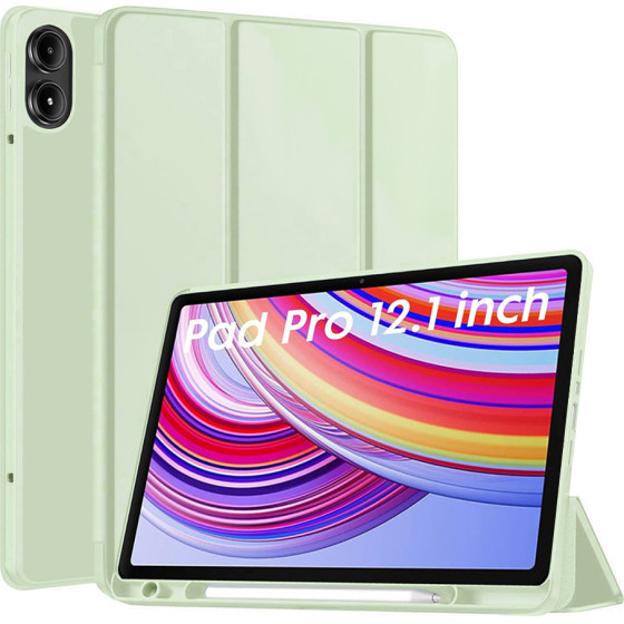 Techsuit - Flex Trifold (with Pencil Holder) - Xiaomi Redmi Pad Pro / Redmi Pad Pro 5G / Poco Pad - Matcha Green