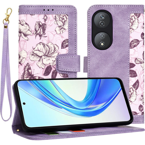 Techsuit - FlipCraft - Honor X7b / X7b 5G / 90 SMART - Mysterious Purple