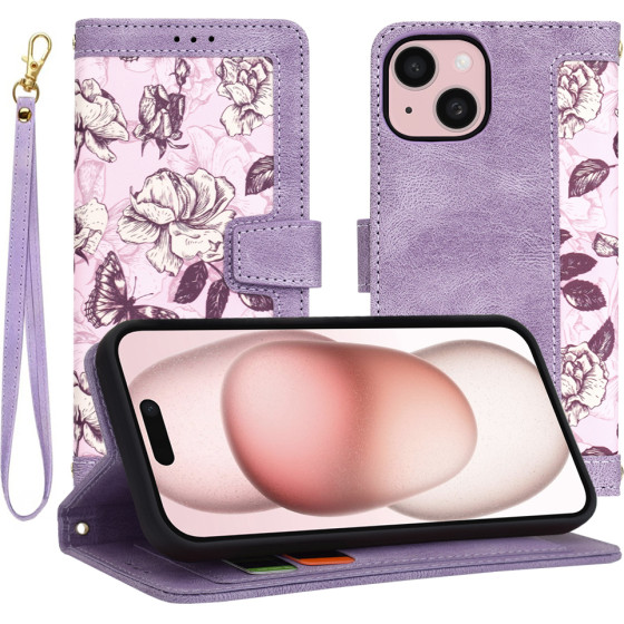 Techsuit - FlipCraft - iPhone 15 - Mysterious Purple