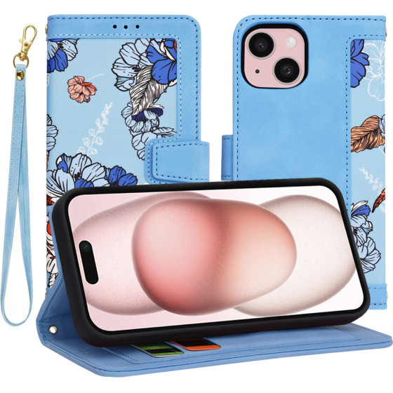 Techsuit - FlipCraft - iPhone 15 - Vibrant Blue