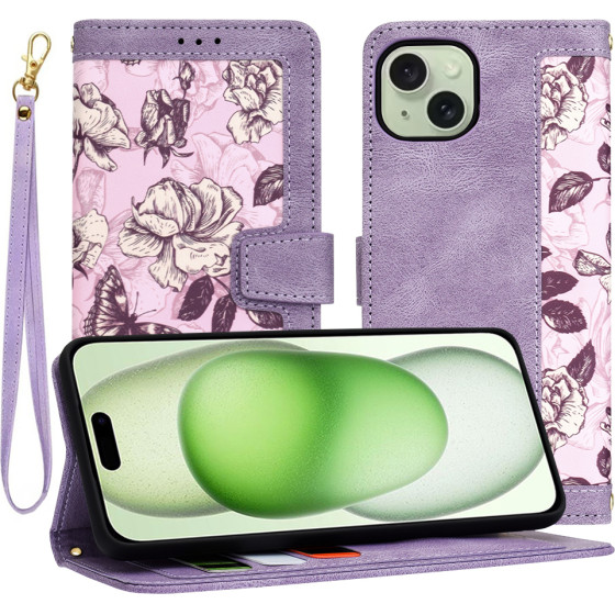 Techsuit - FlipCraft - iPhone 15 Plus - Mysterious Purple