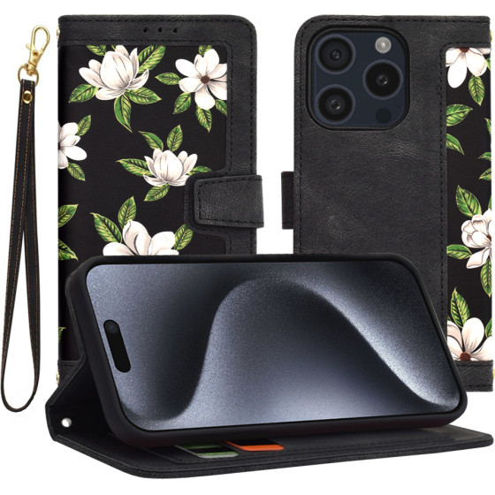 Techsuit - FlipCraft - iPhone 15 Pro - Flowers of the Dawn
