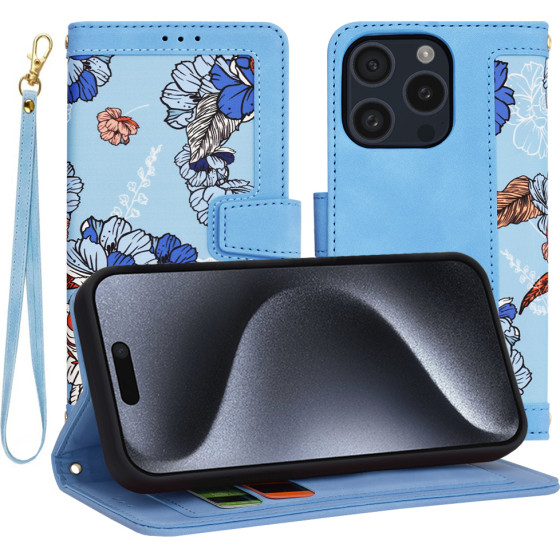 Techsuit - FlipCraft - iPhone 15 Pro - Vibrant Blue